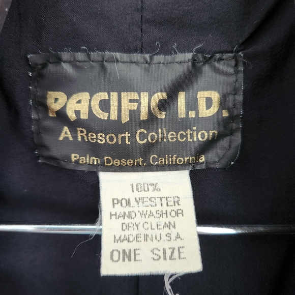 Vintage Pacific I.D. Floral Puffer Button Front Blazer Jacket OS - Picture 7 of 7